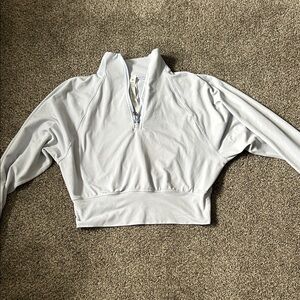 lululemon Light blue Quarter-Zip Cropped Pullover
